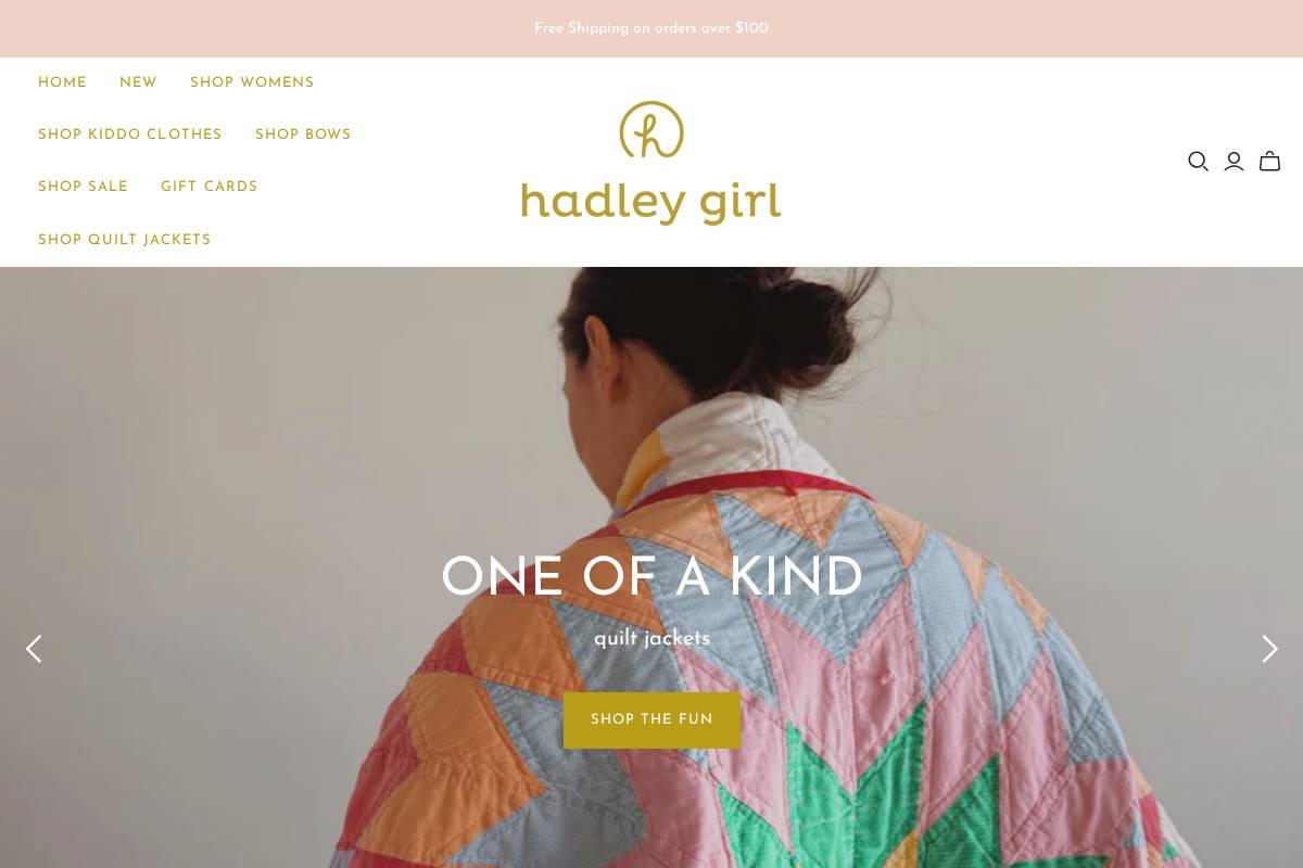 hadleygirl.com homepage screenshot