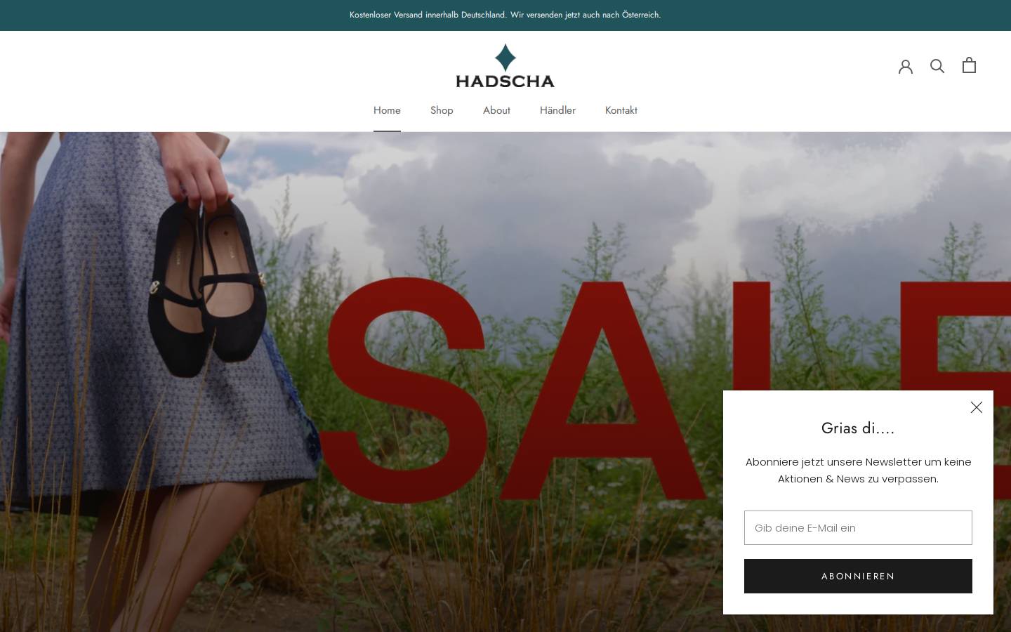 hadscha.de homepage screenshot