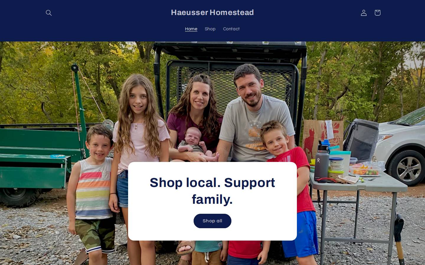 haeusserhomestead.com homepage screenshot