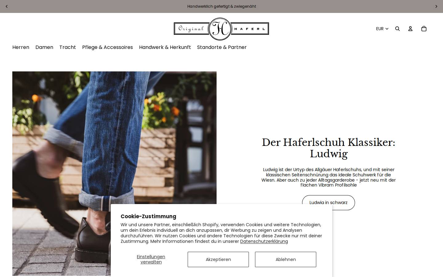 Haferl homepage screenshot