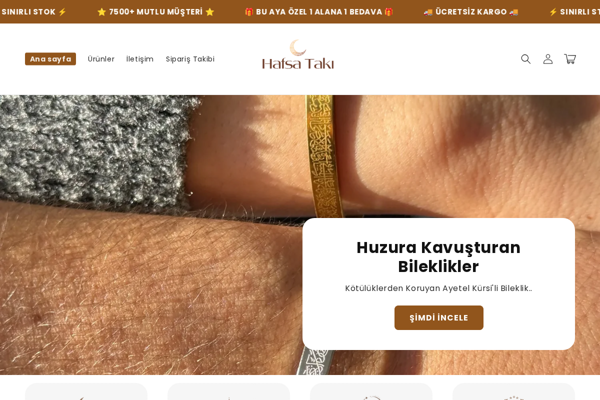 Hafsa Takı homepage screenshot