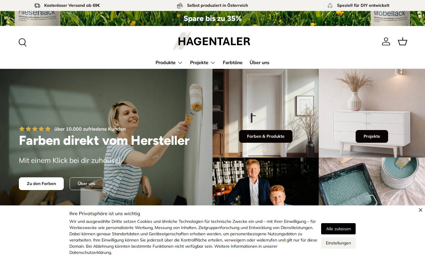 hagentaler.at homepage screenshot