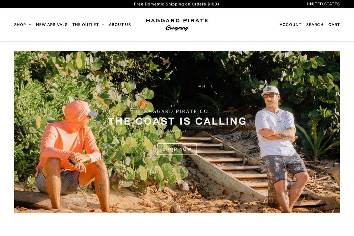 haggardpirate.com homepage screenshot