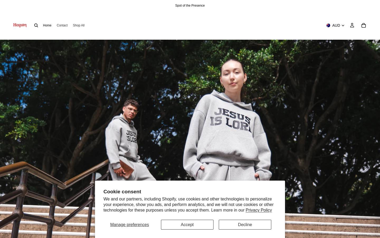 hagioncollective.com homepage screenshot