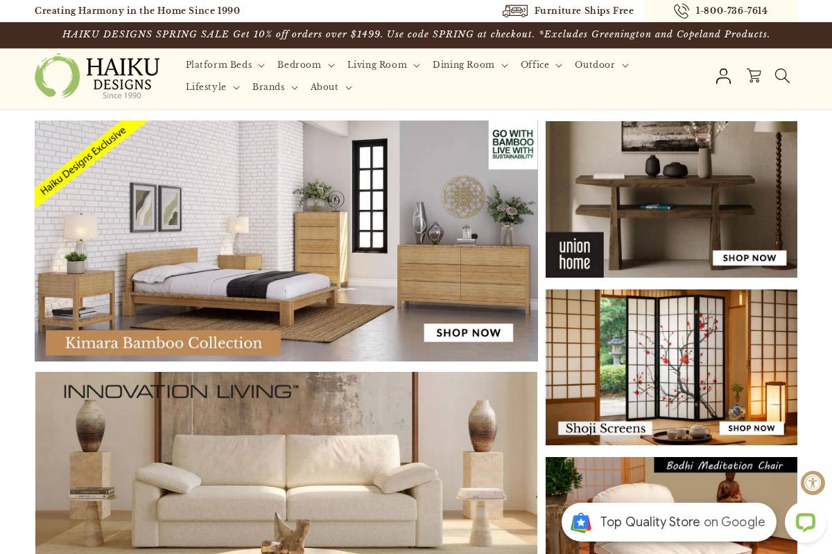 Haiku Designs homepage screenshot