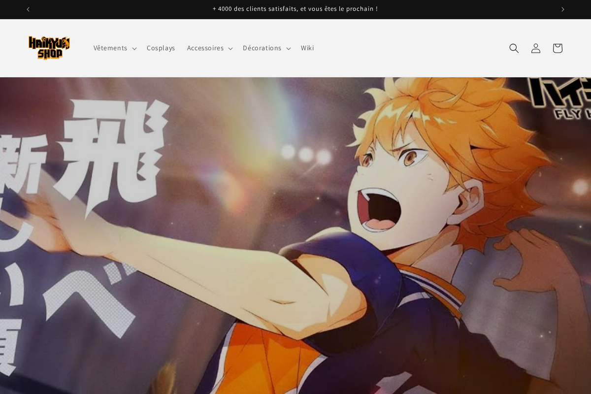 haikyuu-shop.fr homepage screenshot
