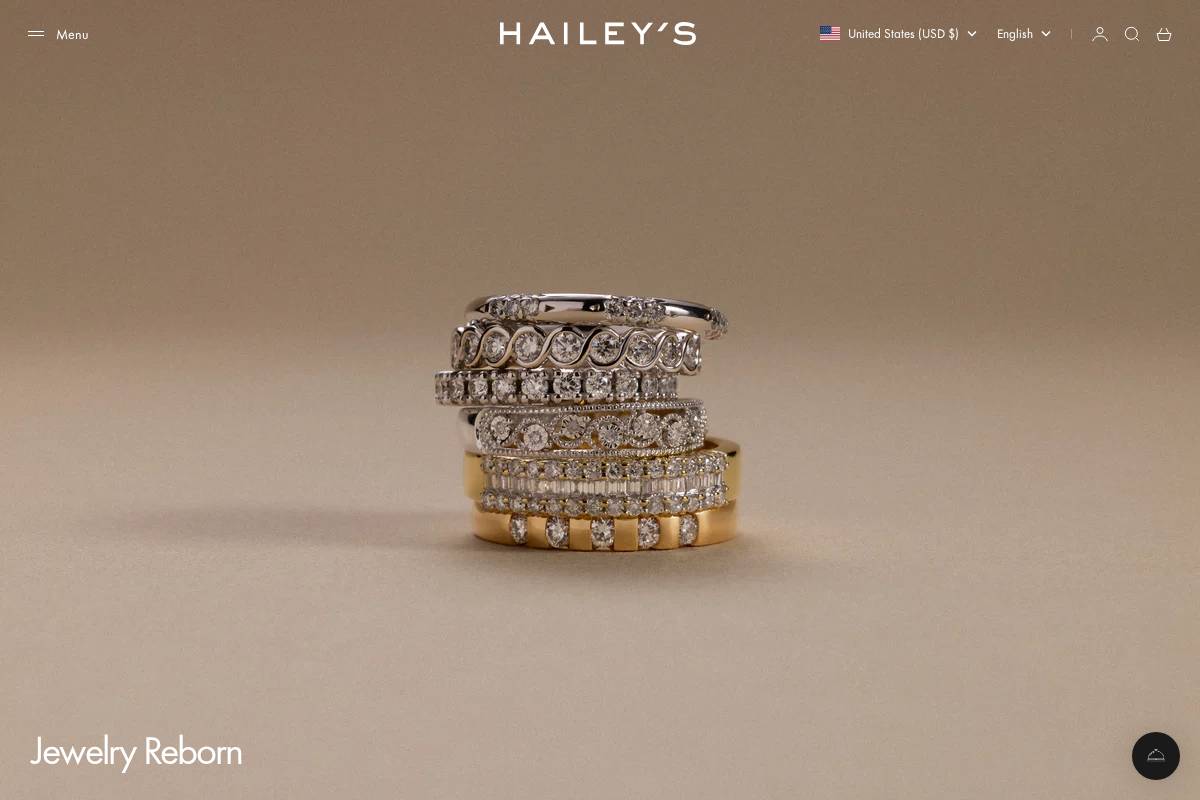 haileysjewelryhouse.com homepage screenshot