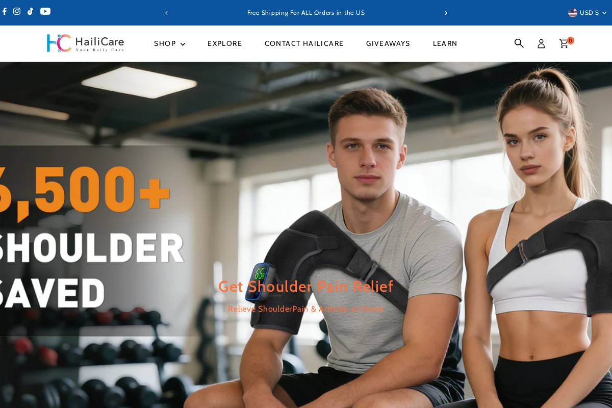 hailicare.com homepage screenshot