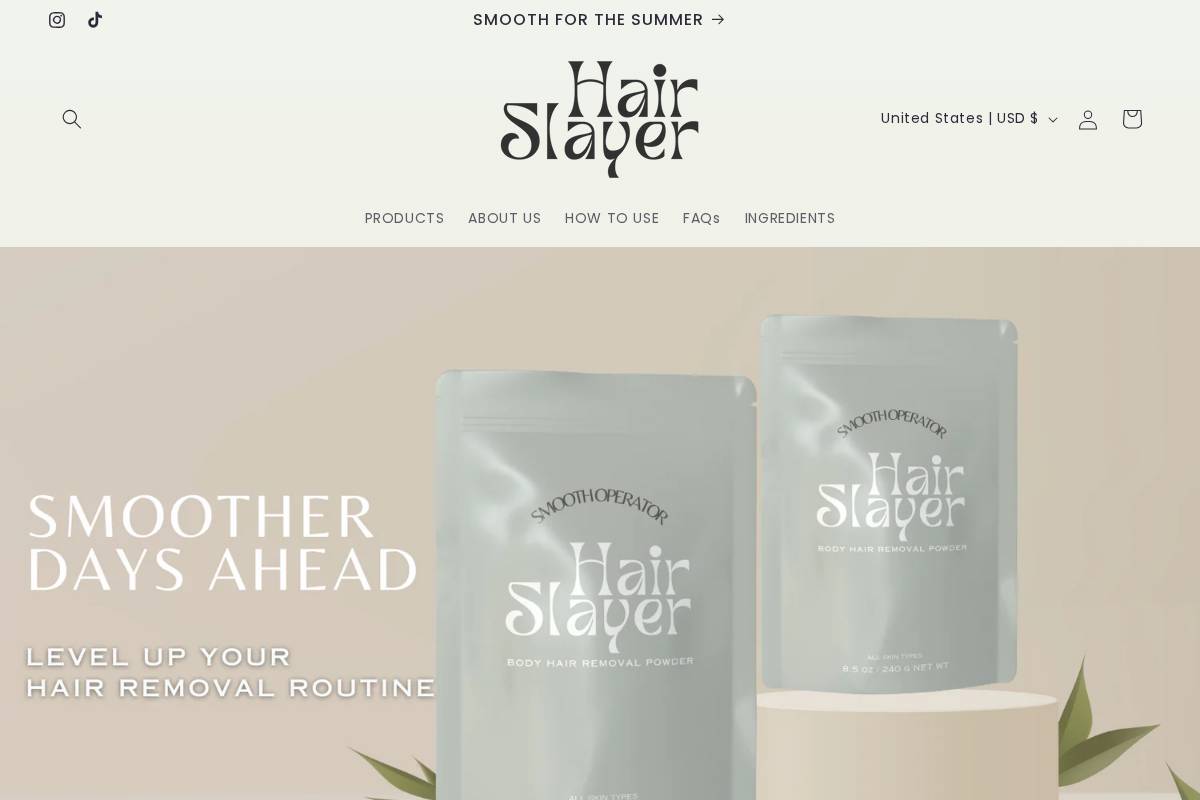 hair-slayer.com homepage screenshot
