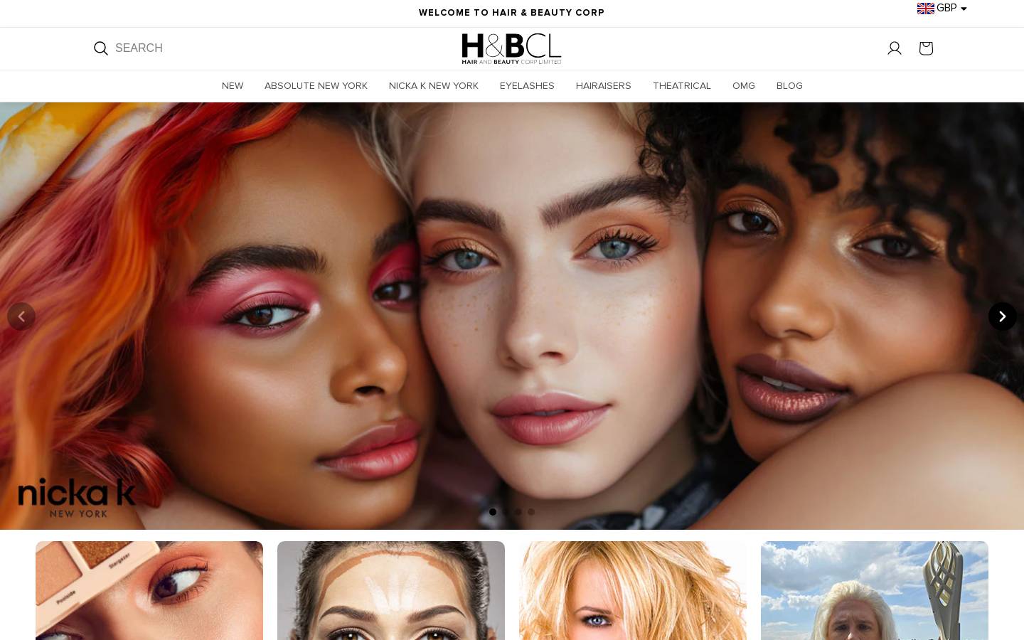 hairandbeautycorp.com homepage screenshot
