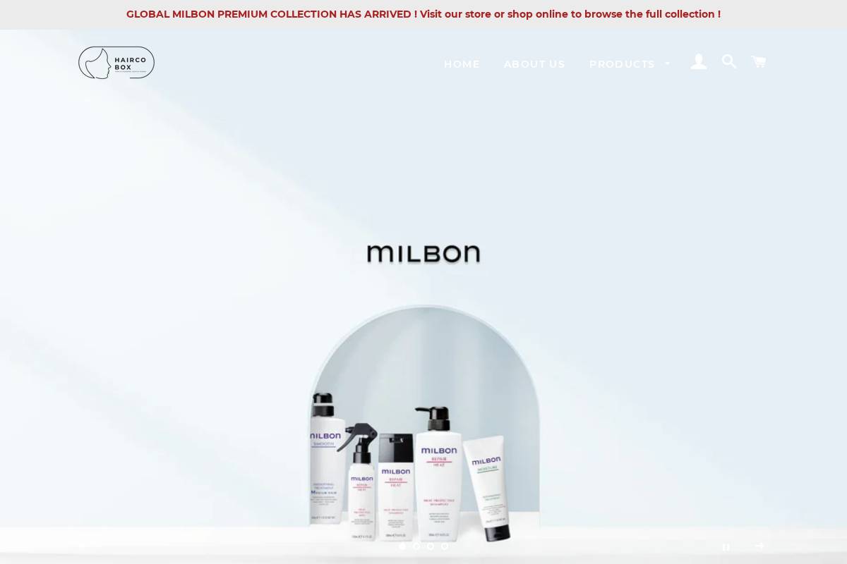 haircobox.com homepage screenshot