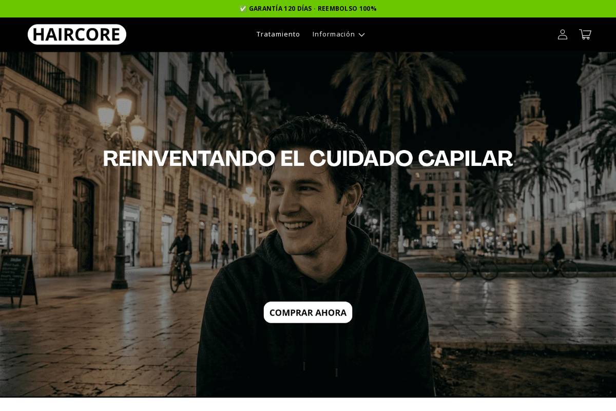 haircore.es homepage screenshot