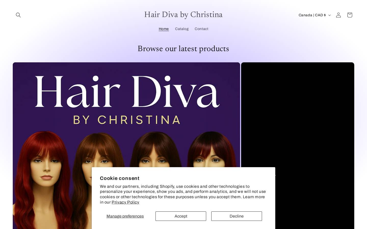 hairdivabychristina.com homepage screenshot