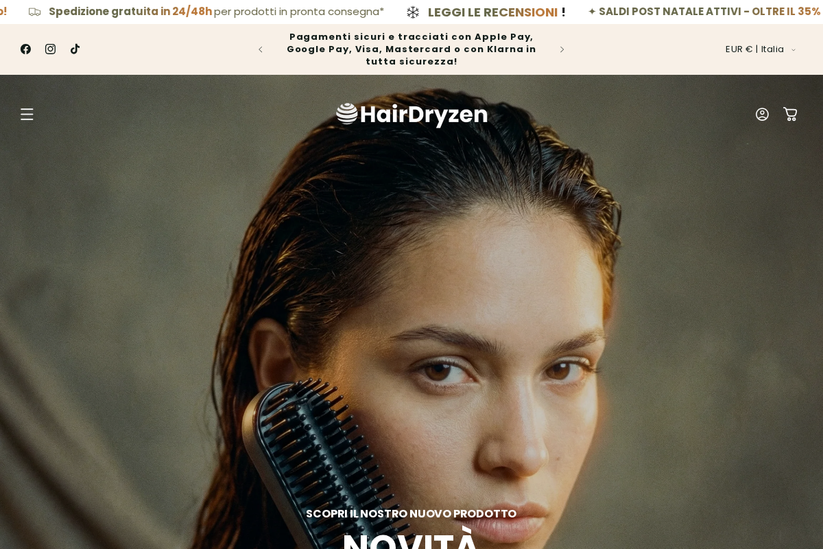 HairDryzen.it homepage screenshot
