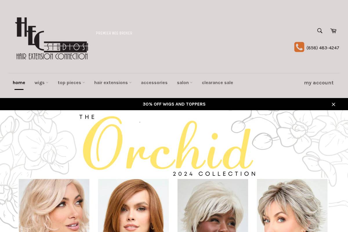 hairextensionconnection.com homepage screenshot