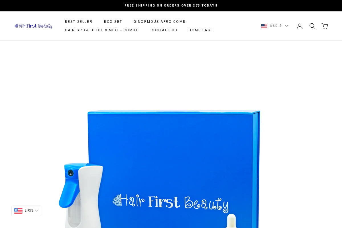 HairFirstBeauty homepage screenshot