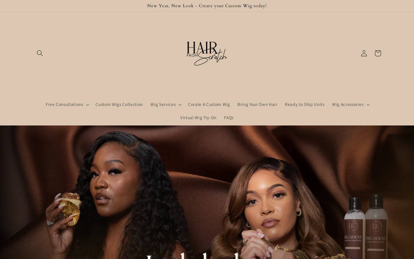 hairfromscratch.com homepage screenshot
