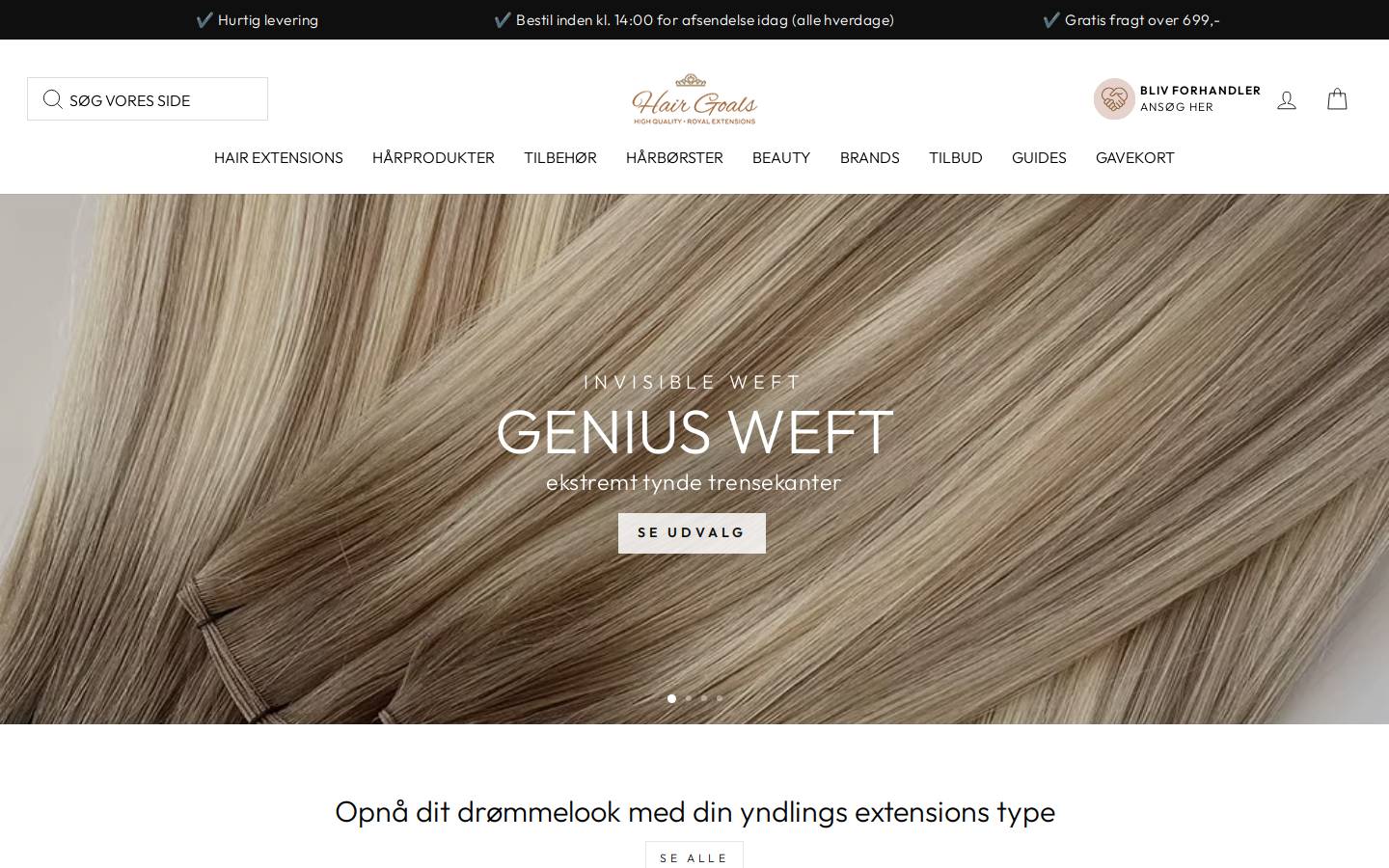 Hairgoals homepage screenshot