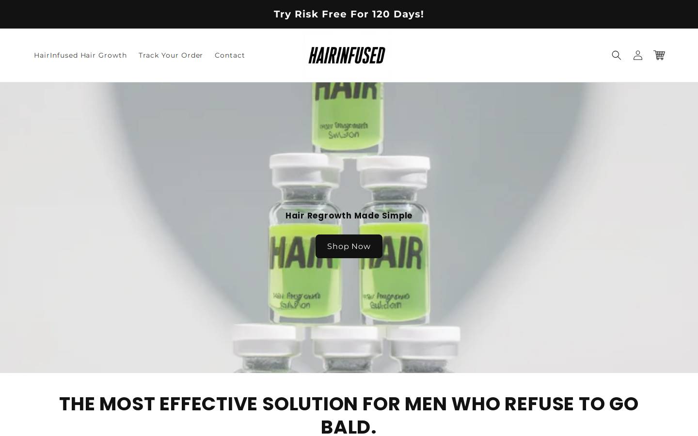 hairinfuse.com homepage screenshot