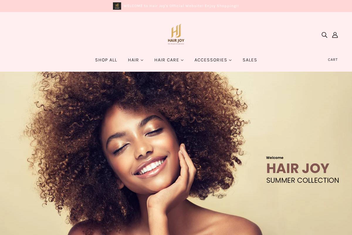 hairjoyoh.com homepage screenshot