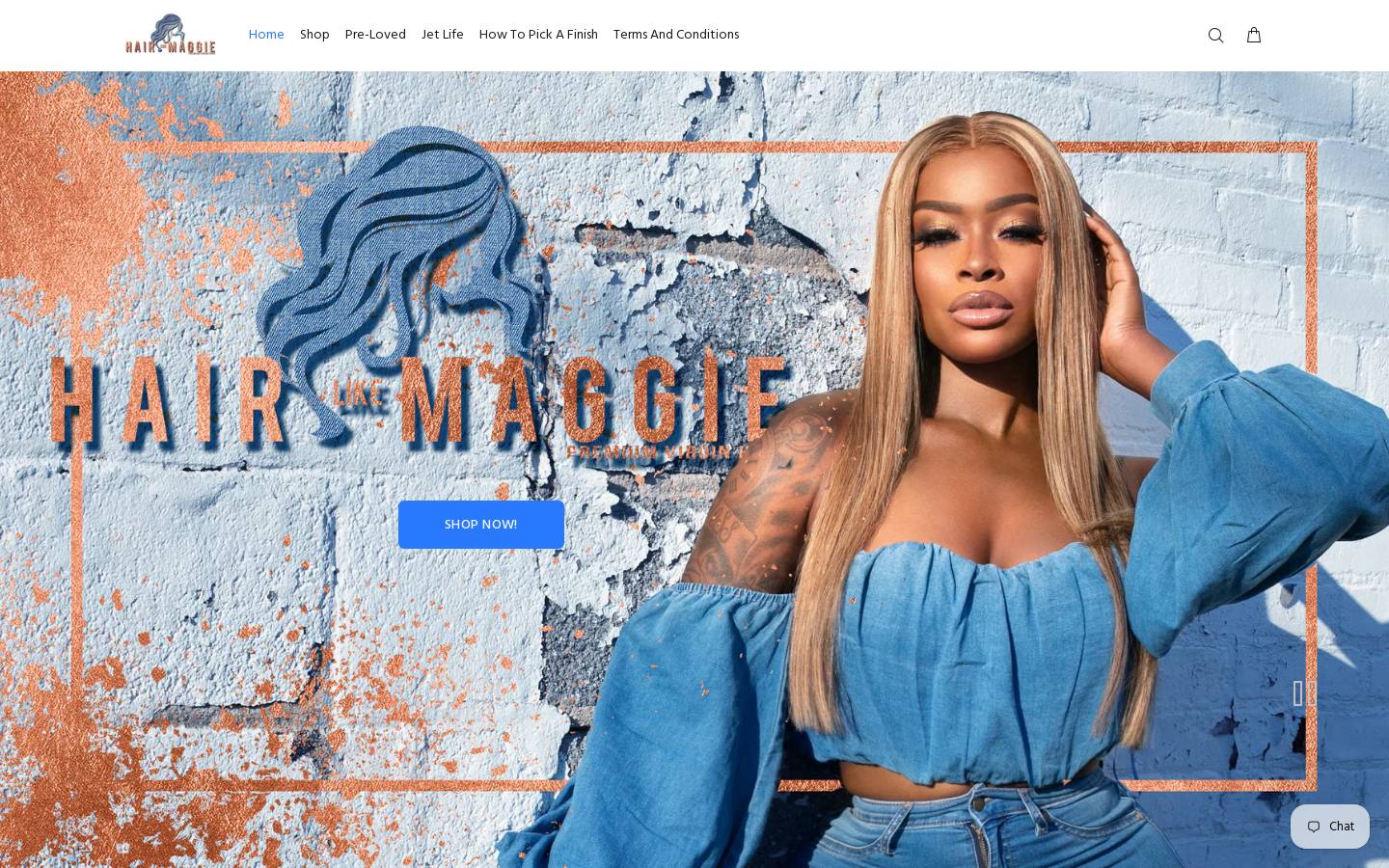 hairlikemaggie.com homepage screenshot