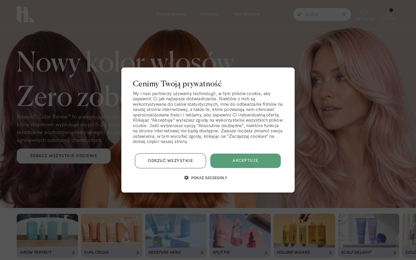 Hairlust homepage screenshot