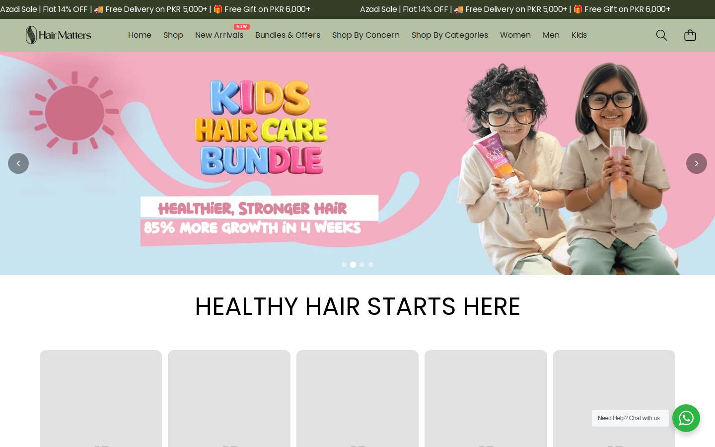 hairmatters.co homepage screenshot