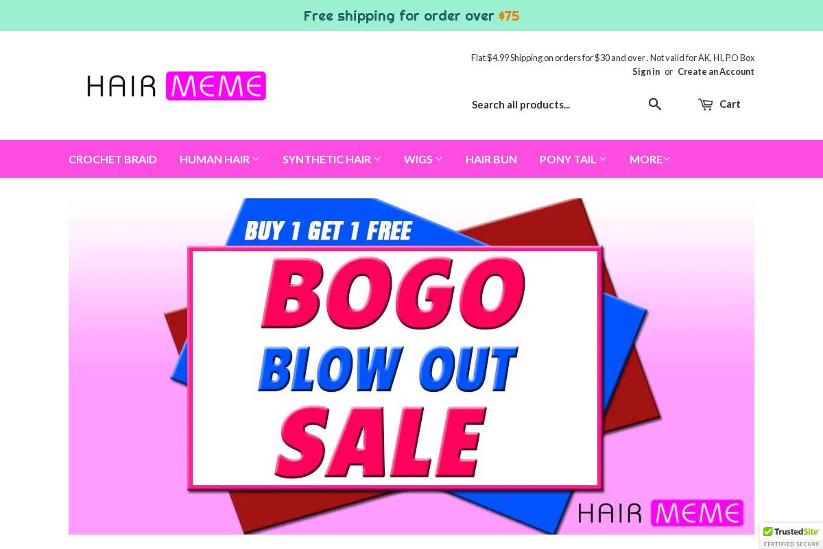 hairmeme.com homepage screenshot