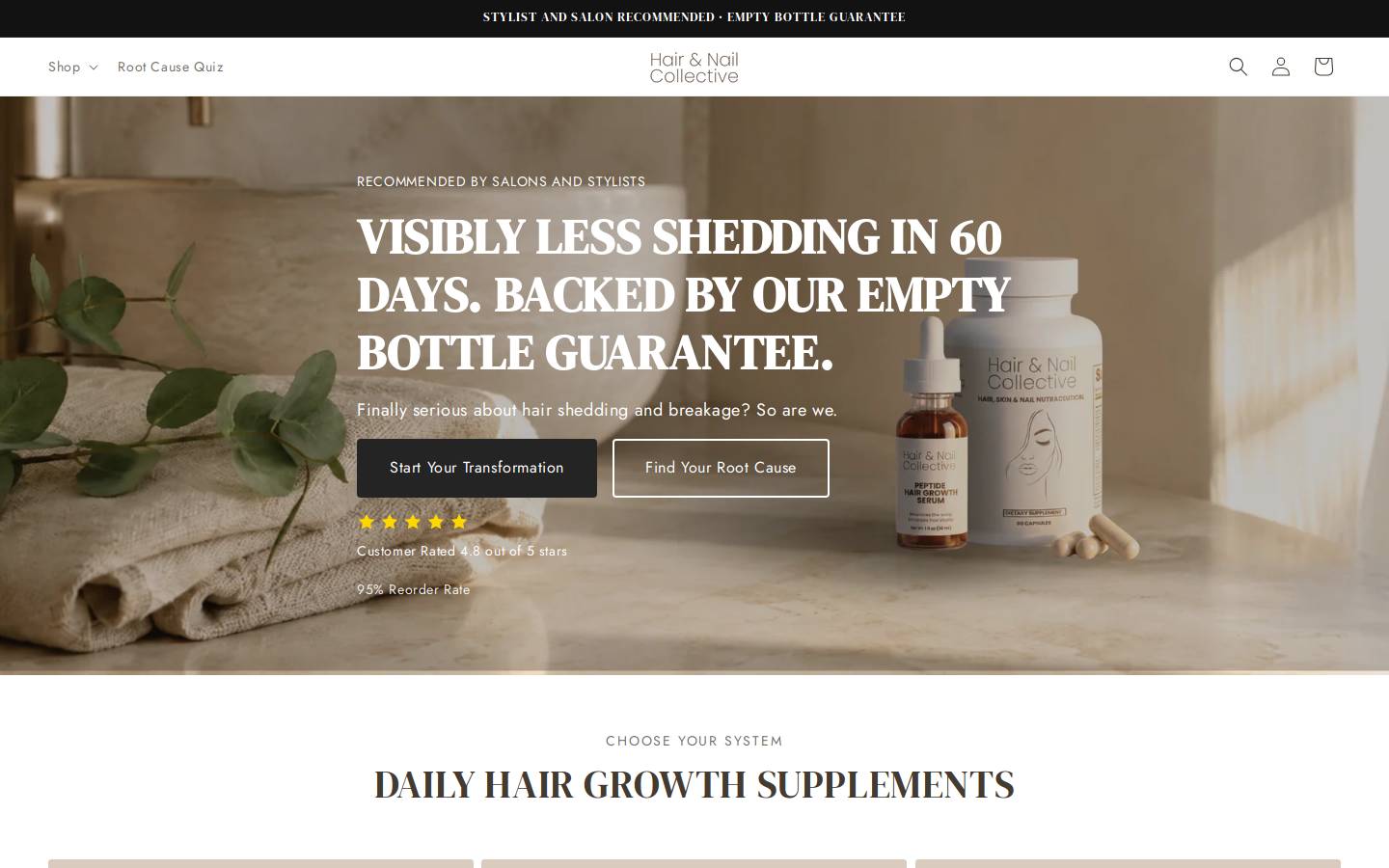 hairnailcollective.co homepage screenshot