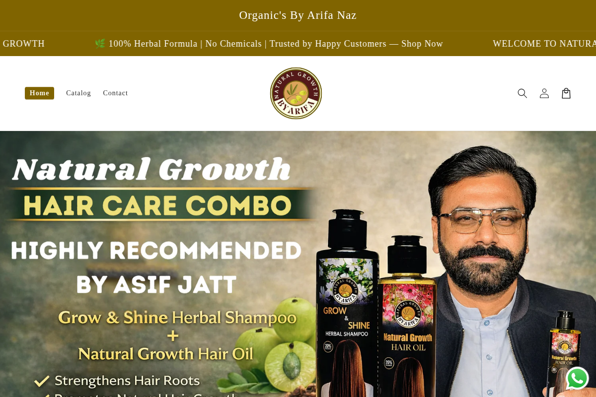 hairoilbyarifa.com homepage screenshot