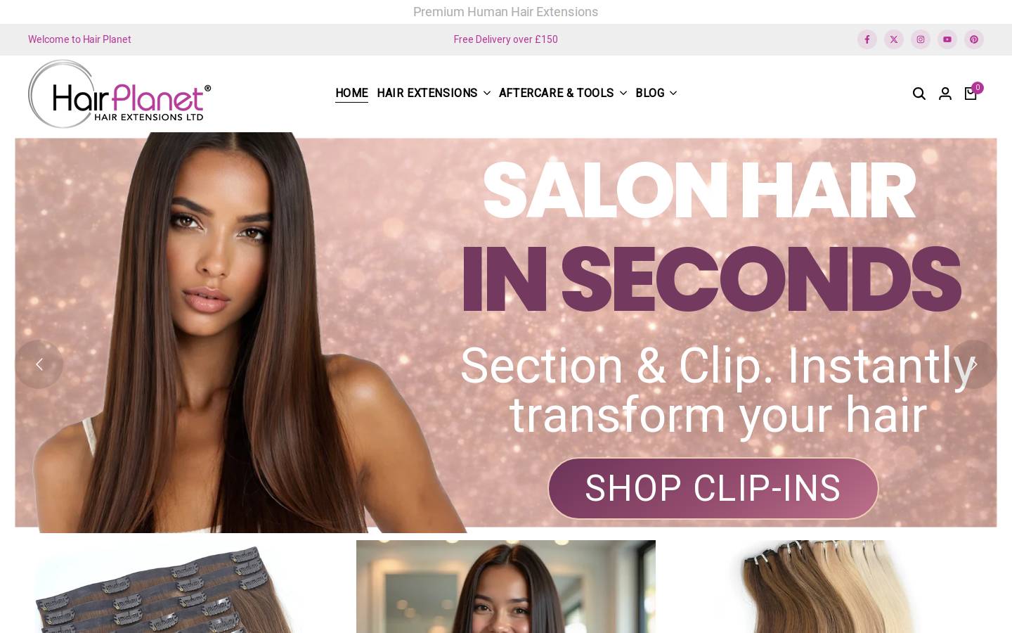 Hair Planet Hair Extensions LTD homepage screenshot