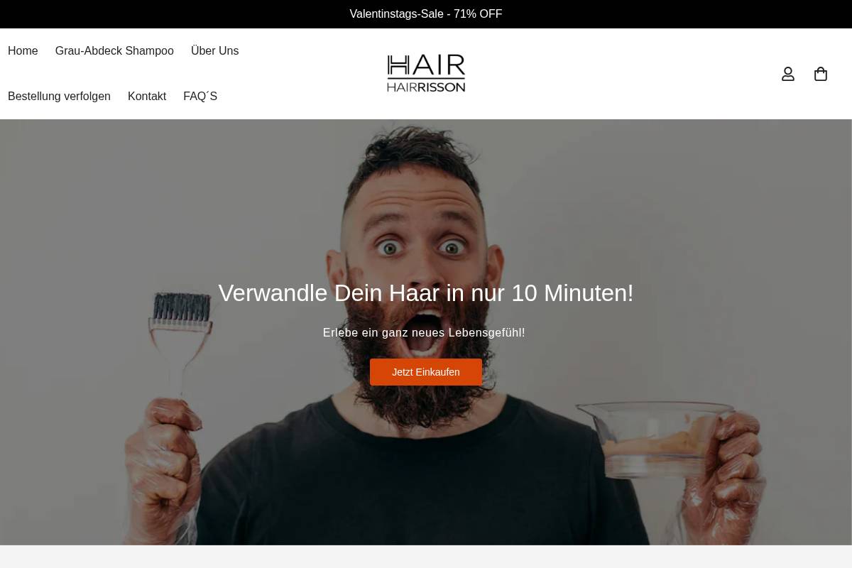 Hairrisson homepage screenshot