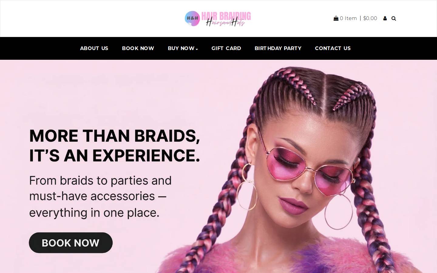 hairsandhats.com.au homepage screenshot
