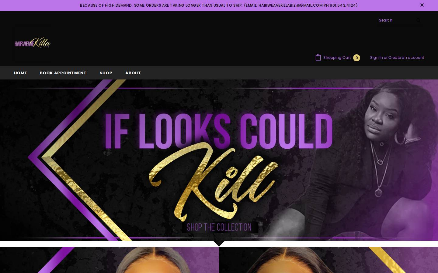 hairweavekilla601.com homepage screenshot