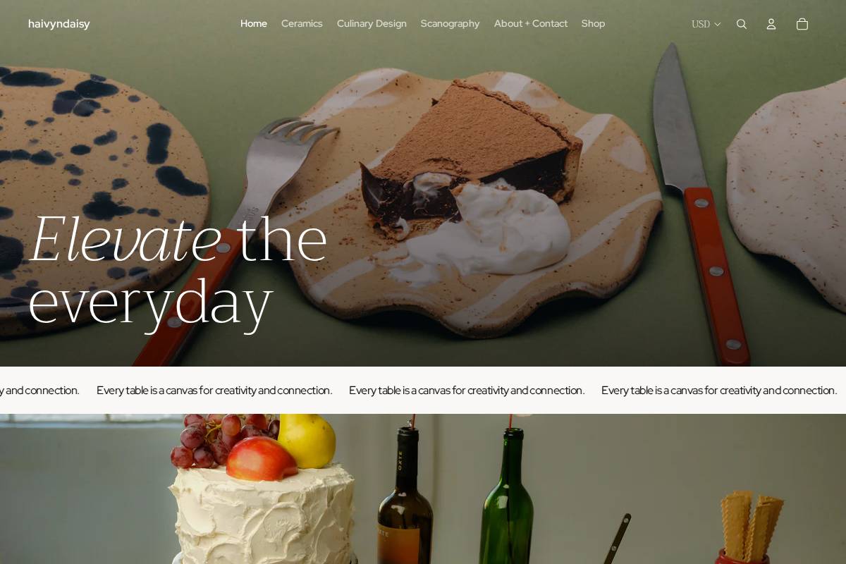 haivyndaisy.com homepage screenshot