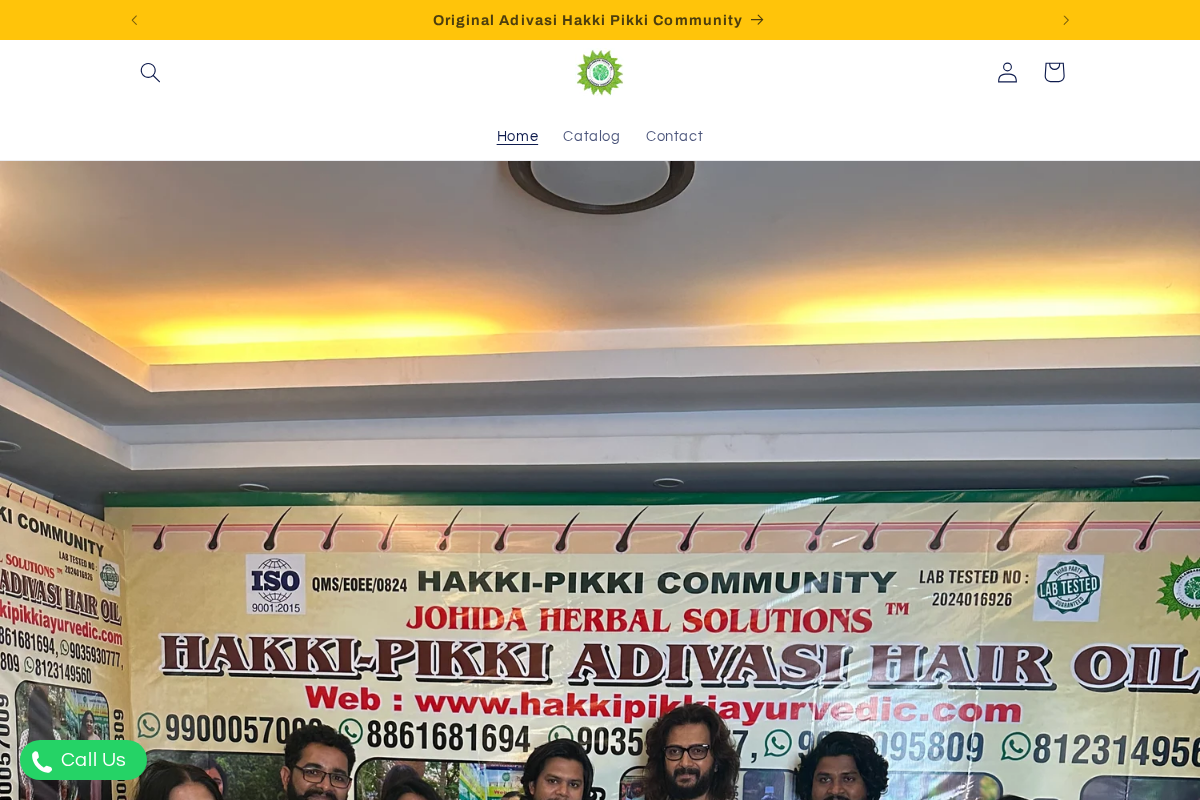 Hakki Pikki Ayurvedic Shop homepage screenshot