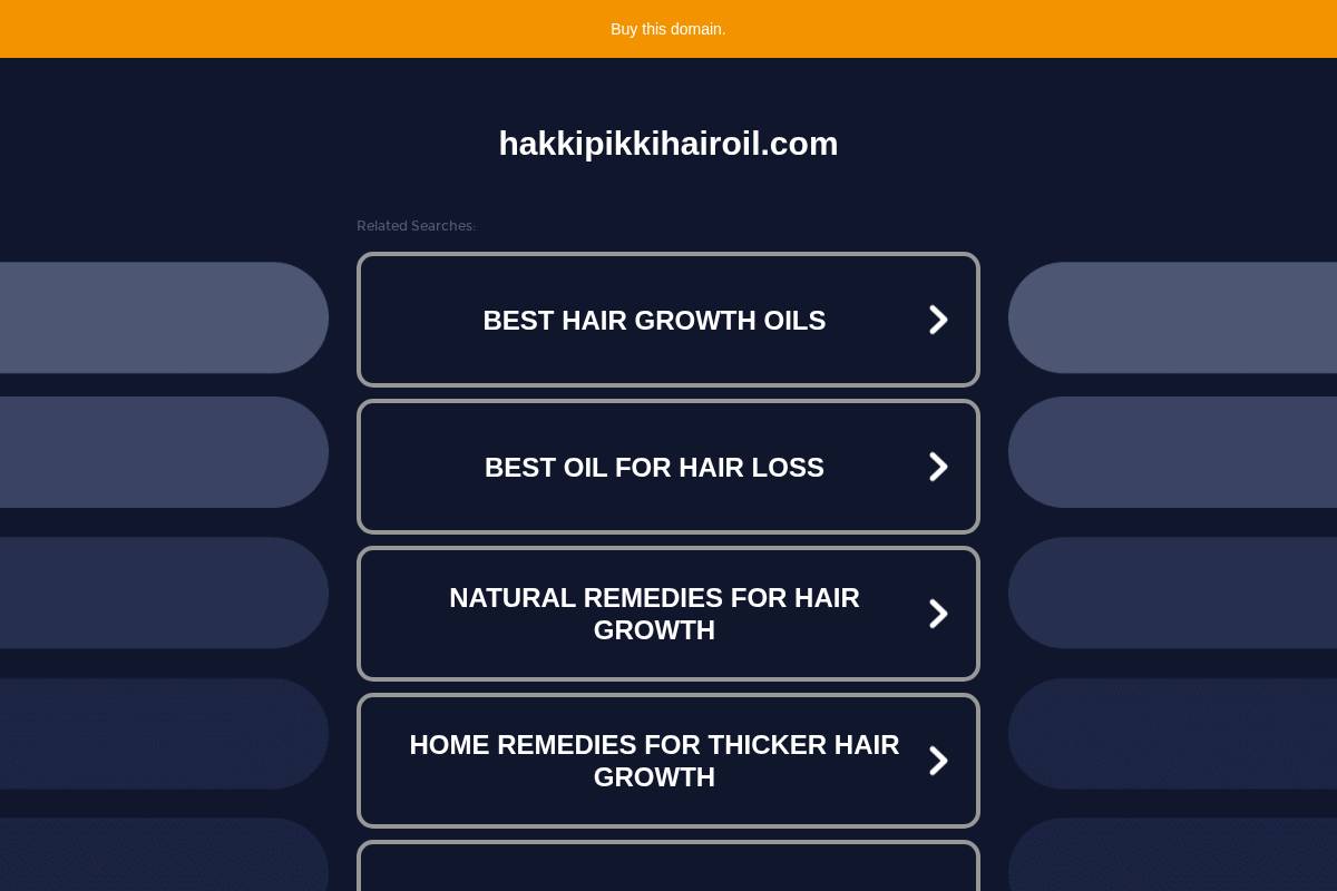 hakkipikkihairoil.com homepage screenshot