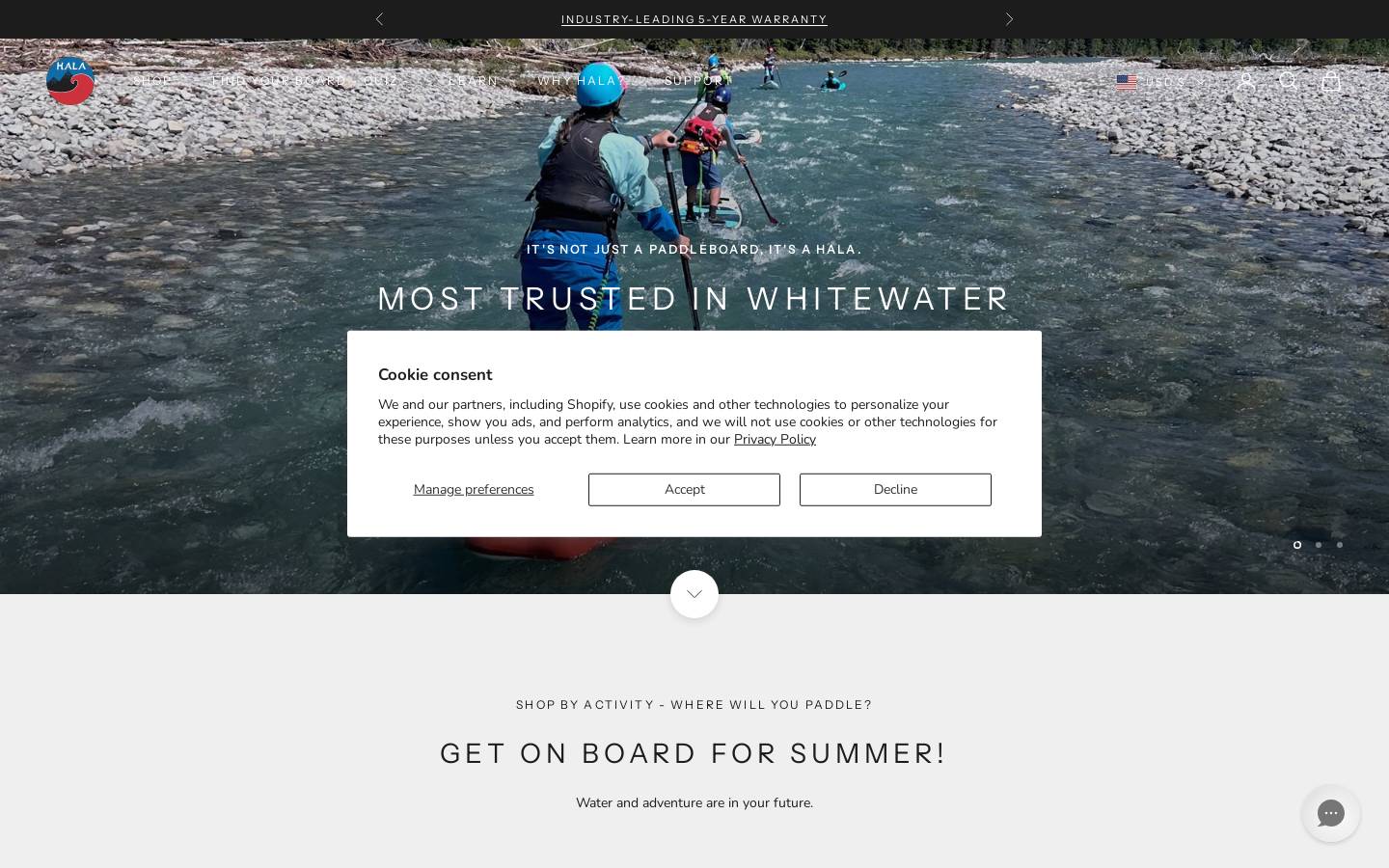 halagear.com homepage screenshot