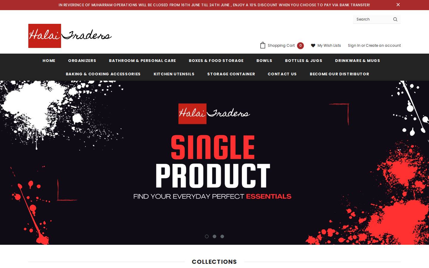 halaitraders.com homepage screenshot