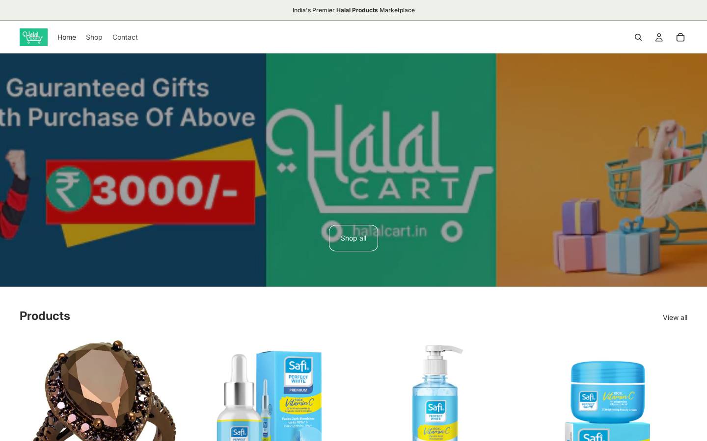 halalcart.in homepage screenshot