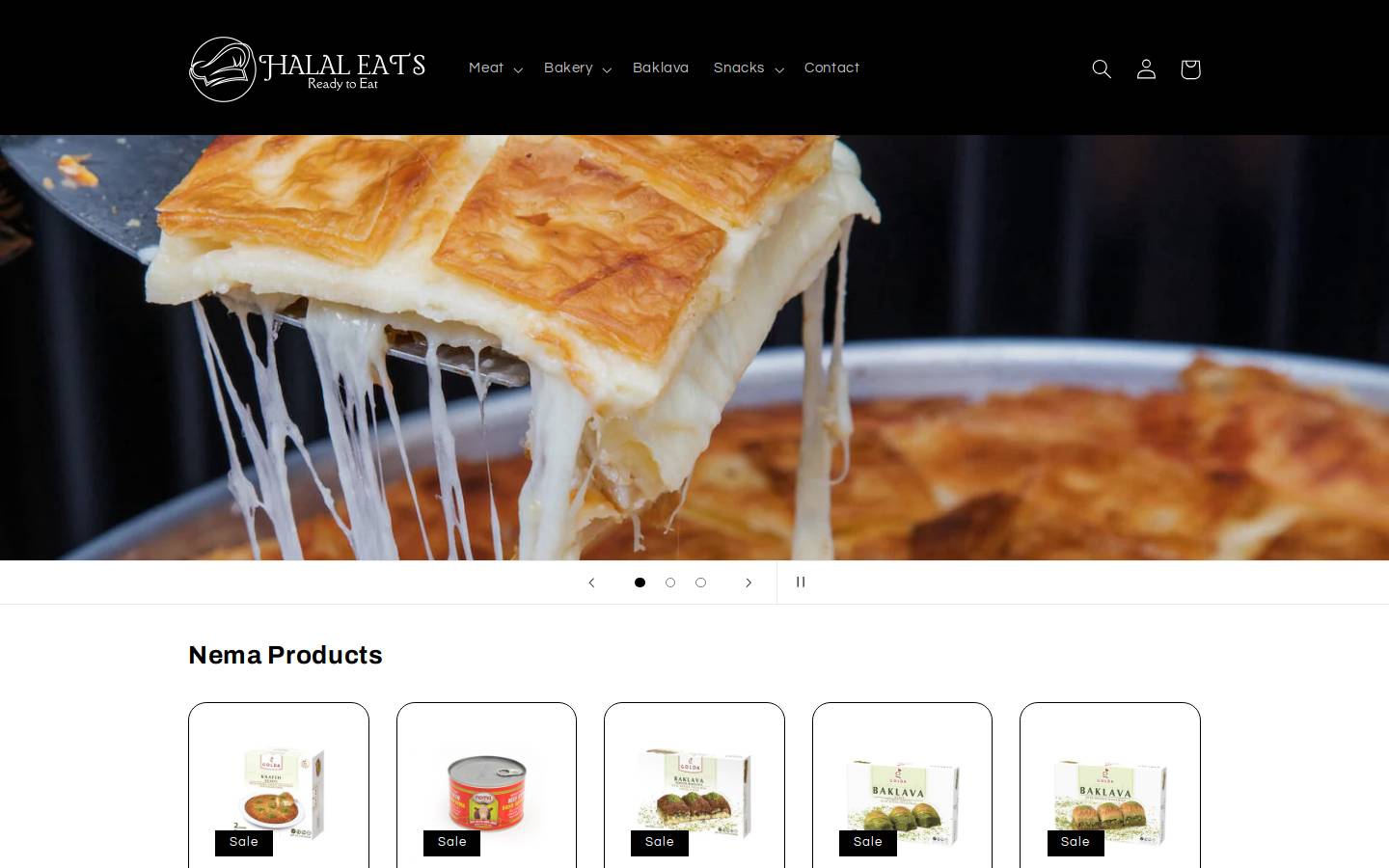 halaleatsdeli.com homepage screenshot