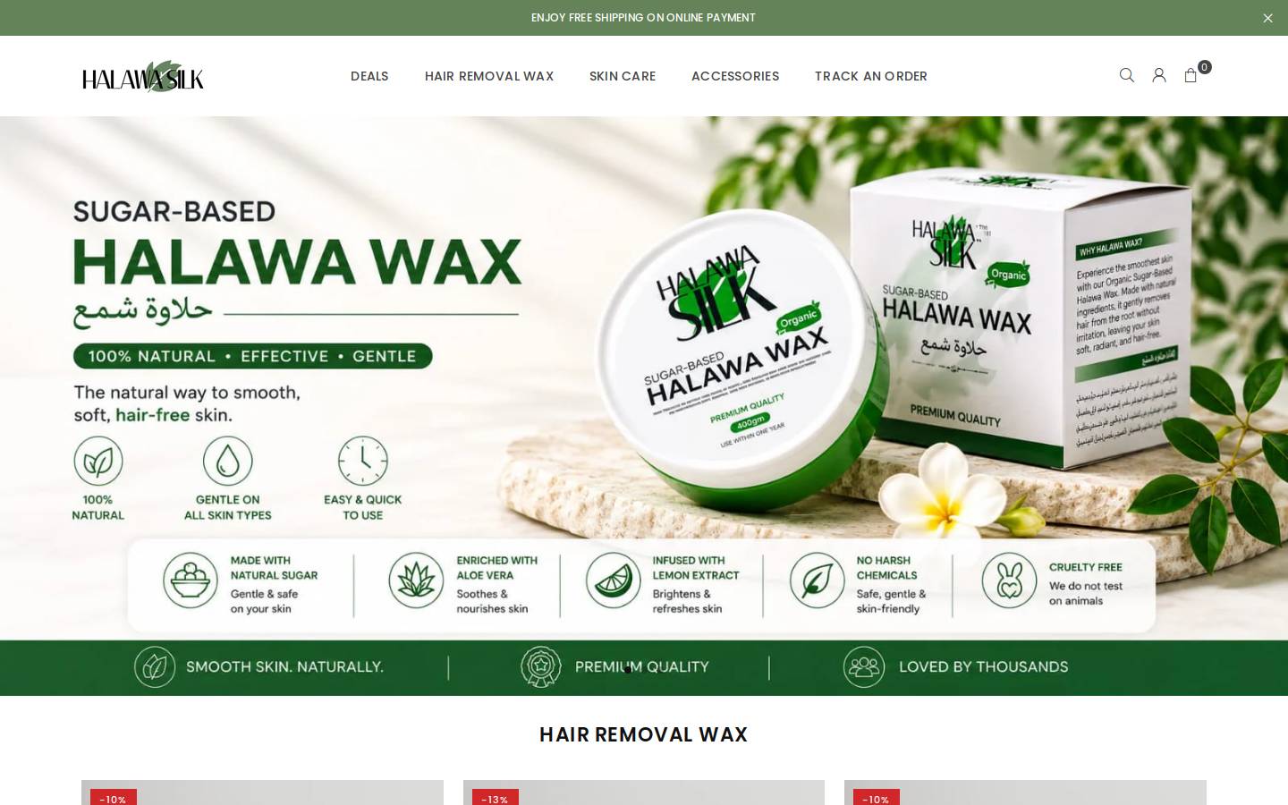 halawasilk.com homepage screenshot
