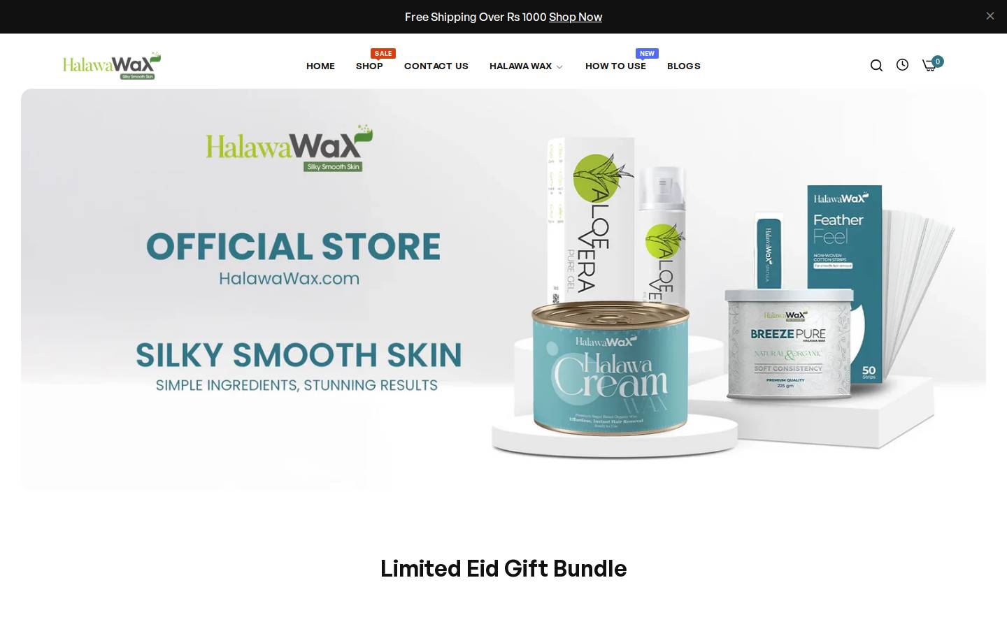 halawawax.com homepage screenshot