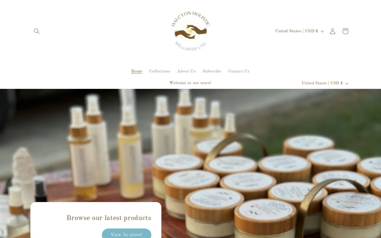 halcyonholistic.com homepage screenshot