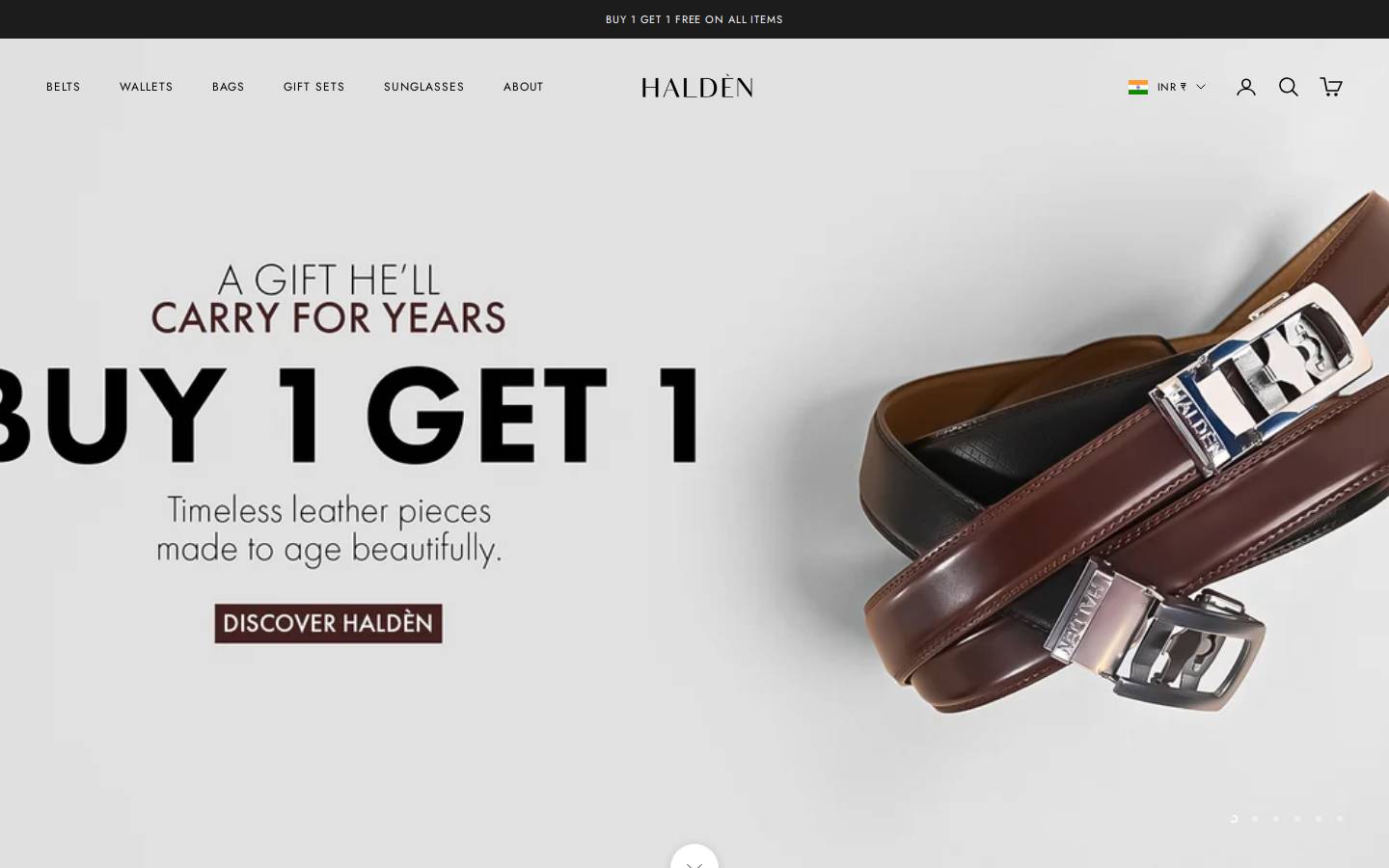 haldenluxury.com homepage screenshot