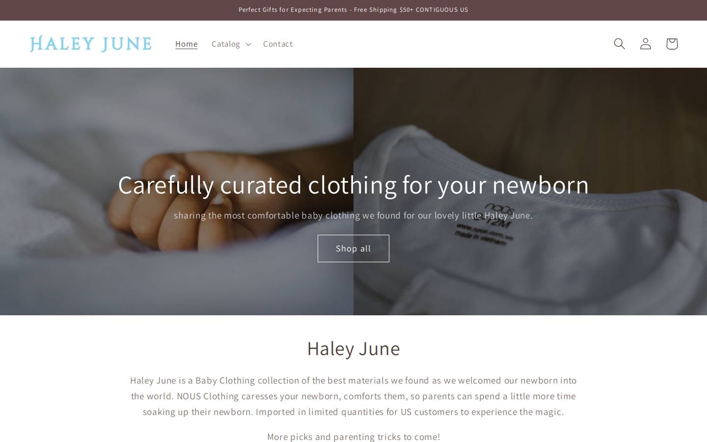 haleyjune.com homepage screenshot