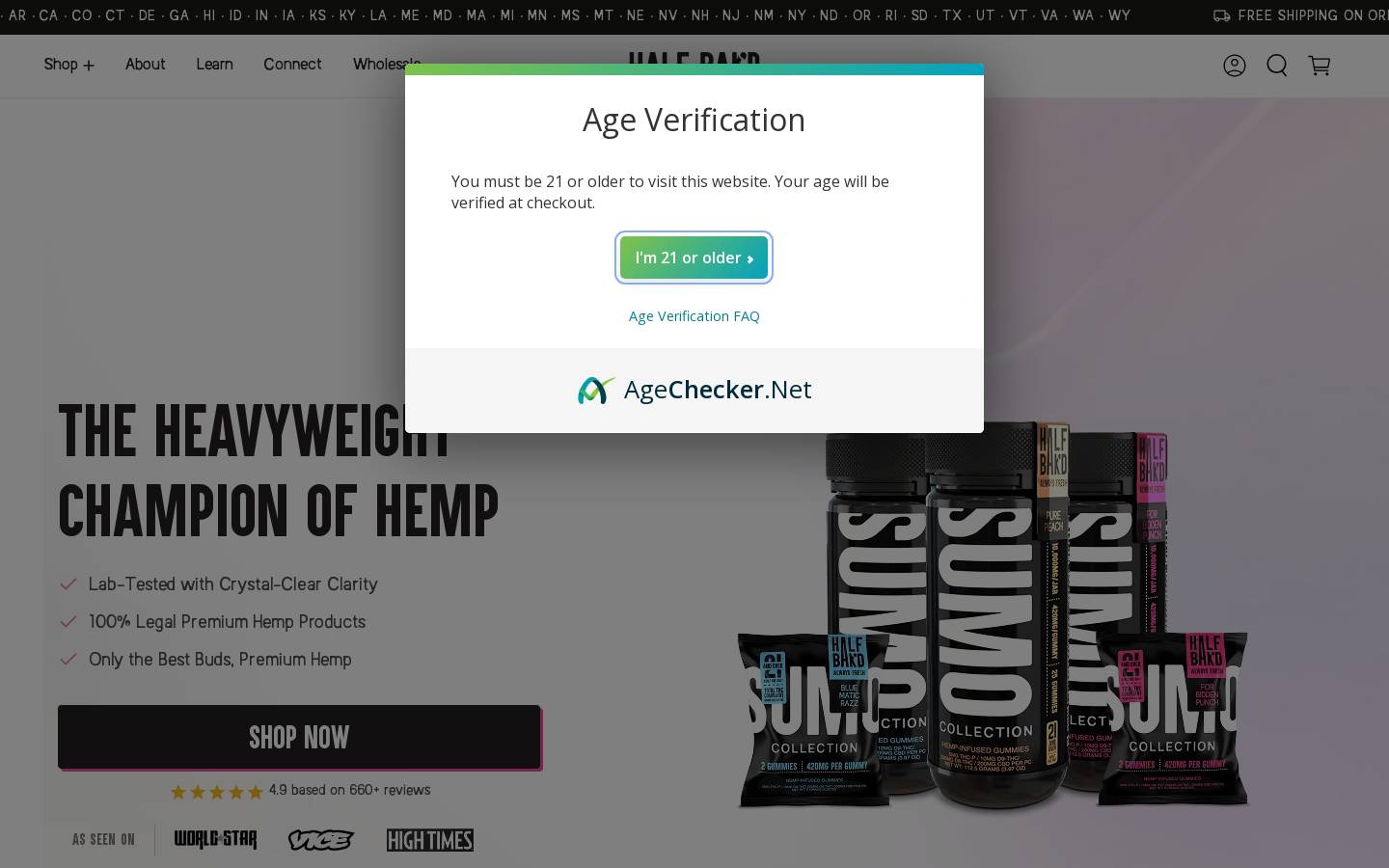 halfbakdbites.com homepage screenshot