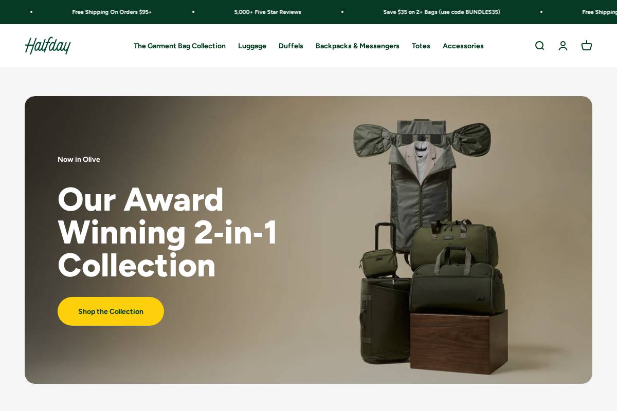 halfdaytravel.com homepage screenshot