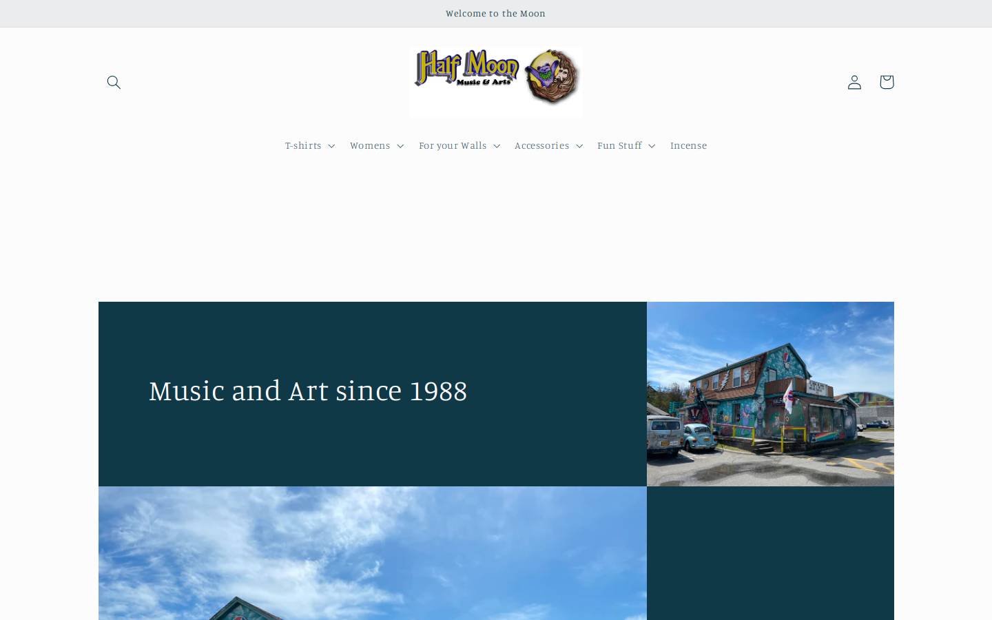 halfmoonmusic.com homepage screenshot