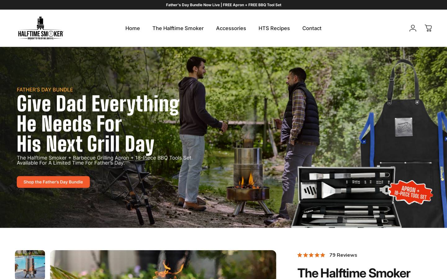 halftimesmoker.com homepage screenshot